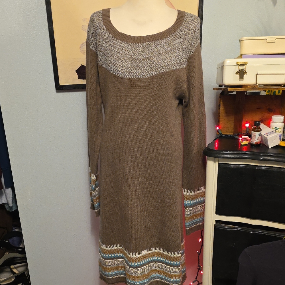 Athleta Fair Isle Sweater Dresses Women's Medium